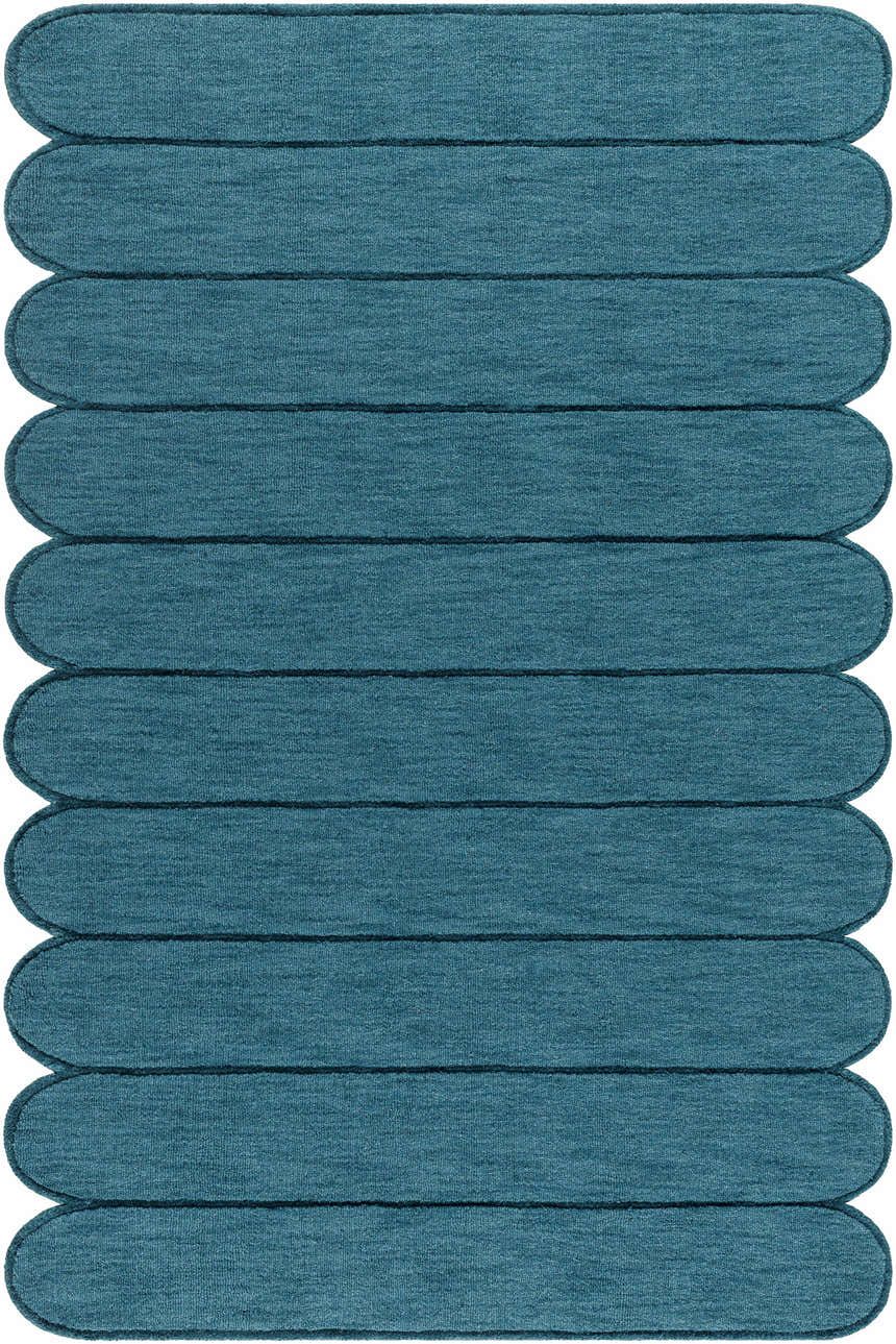 Made to Order Custom Size Tayte Blue Abstract Area Rug