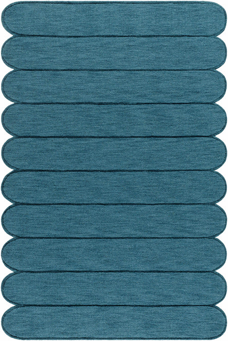 Made to Order Custom Size Tayte Blue Abstract Area Rug