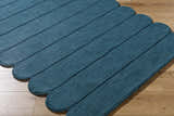 Made to Order Custom Size Tayte Blue Abstract Area Rug