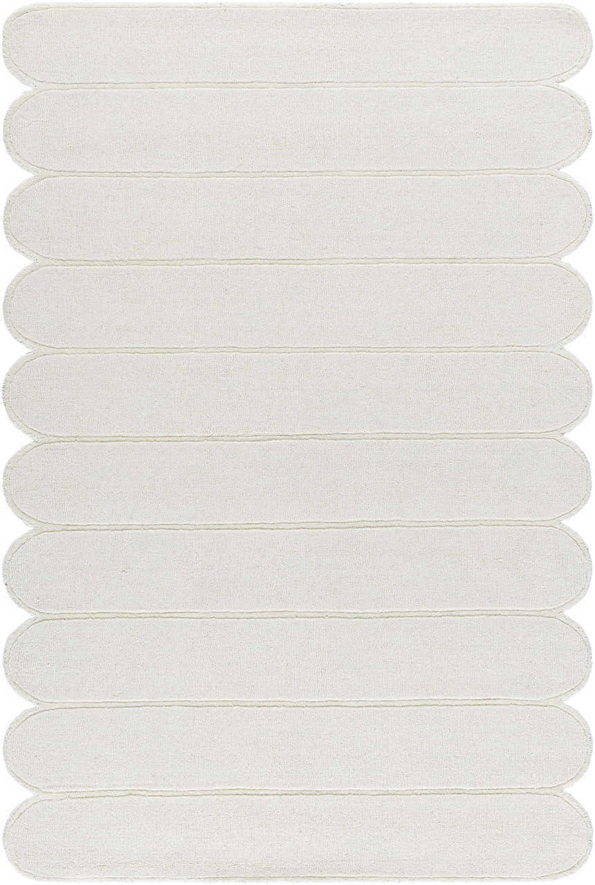 Made to Order Custom Size Tayte White Abstract Area Rug