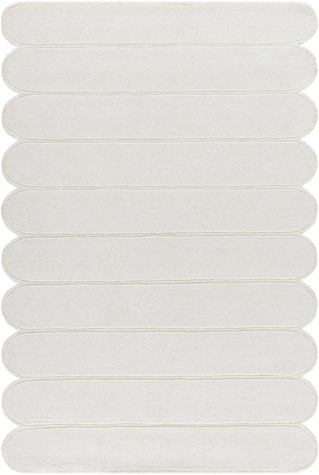Made to Order Custom Size Tayte White Abstract Area Rug