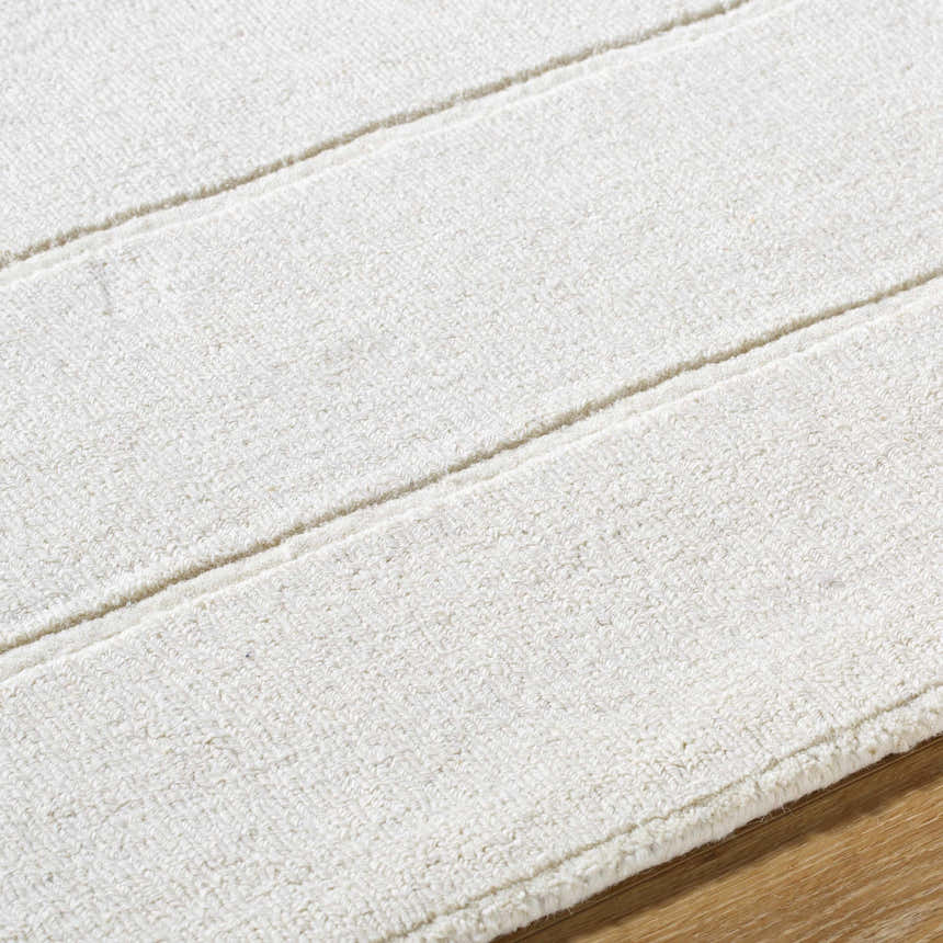 Made to Order Custom Size Tayte White Abstract Area Rug