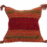 Trussville Red Tribal Tassel Throw Pillow