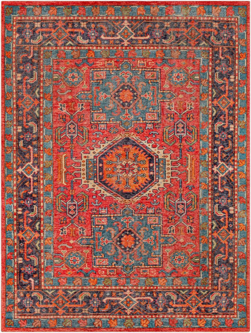 Uzundere Hand Knotted Wool & Cotton Area Rug