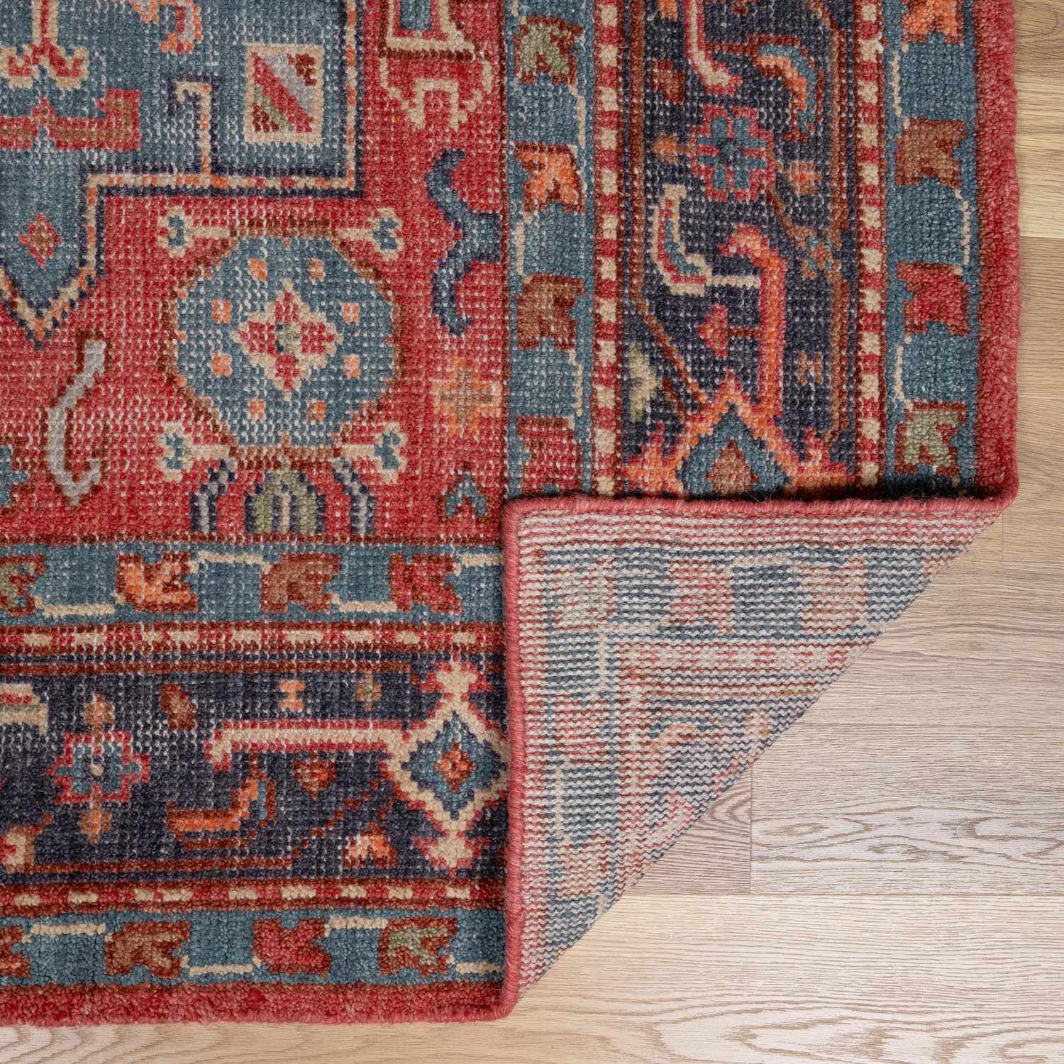 Uzundere Hand Knotted Wool & Cotton Area Rug