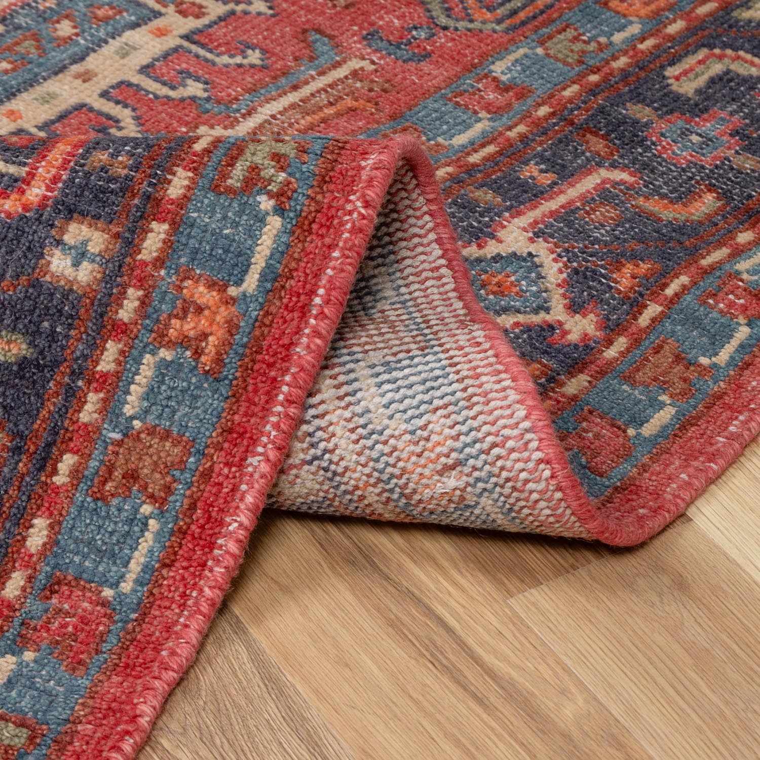 Uzundere Hand Knotted Wool & Cotton Area Rug