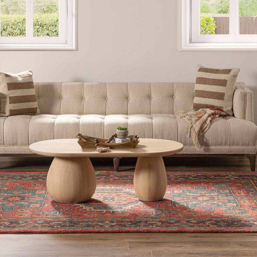 Uzundere Hand Knotted Wool & Cotton Area Rug