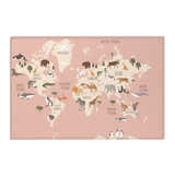 Baby Animals ABC Rug / World map Area Rug
