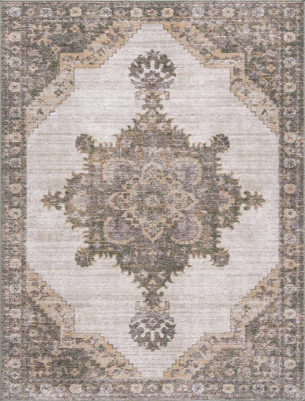 Sample Keeran Ivory Medallion Area Rug