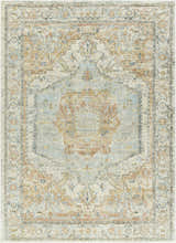 Sample Vaeda Blue & Beige Medallion Area Rug