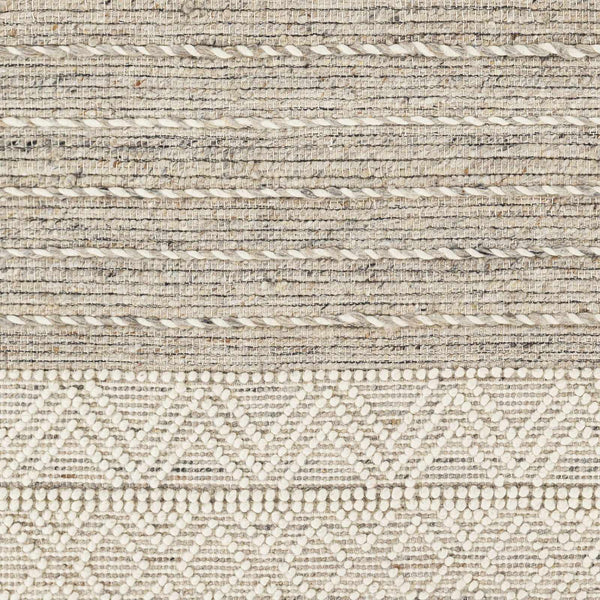 Sample Cream Veruela Wool Blend Braided Tassel Area Rug