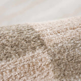 Azrika Beige Checkered Washable Rug - Promo