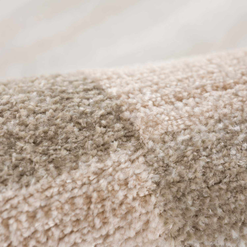 Azrika Beige Checkered Washable Rug - Promo