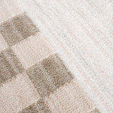 Azrika Beige Checkered Washable Rug - Promo