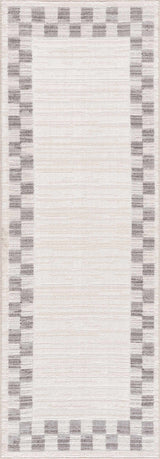 Azrika Gray Checkered Washable Rug - Clearance