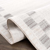 Azrika Gray Checkered Washable Rug - Clearance