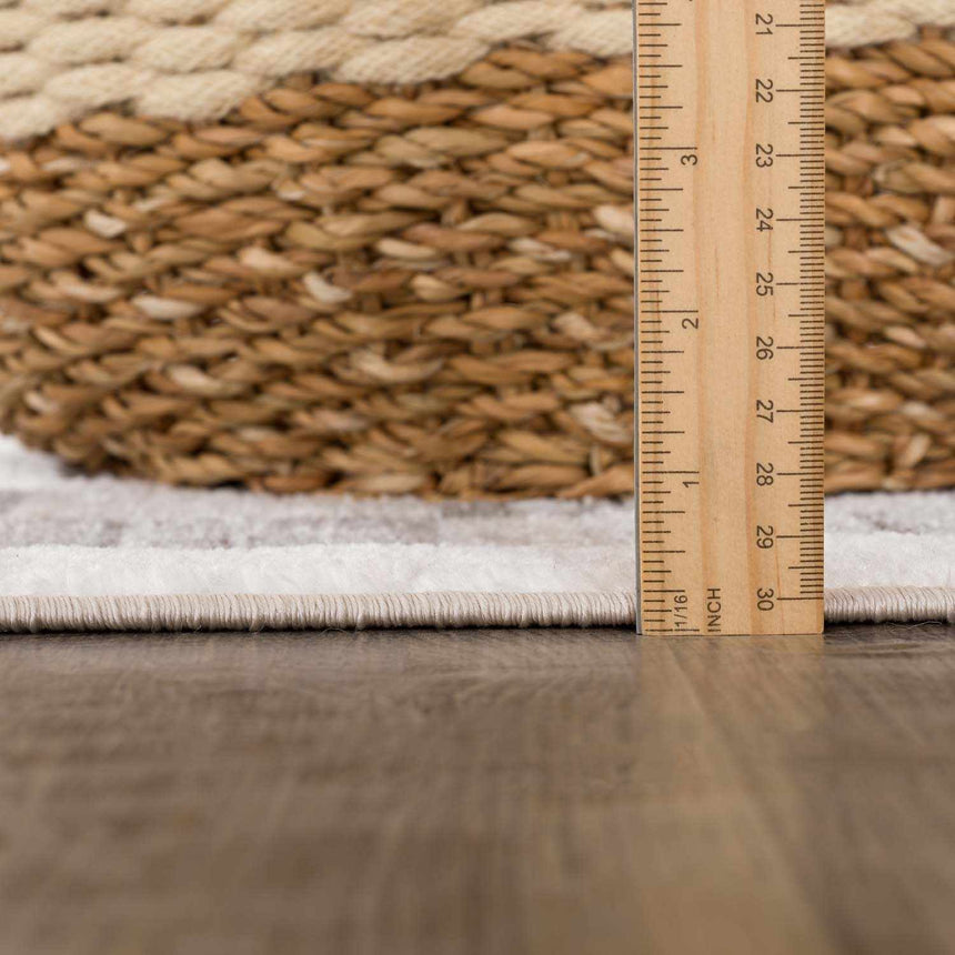 Azrika Gray Checkered Washable Rug - Clearance