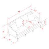 Vijfhuizen Misty Gray Sofa