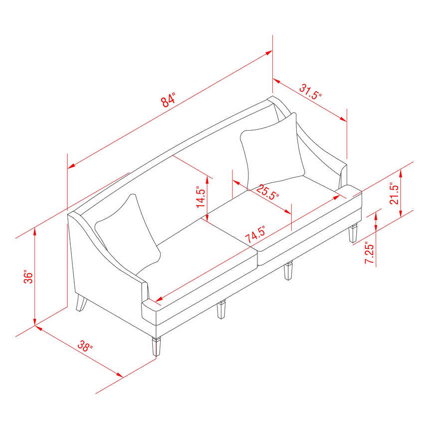 Vijfhuizen Misty Gray Sofa