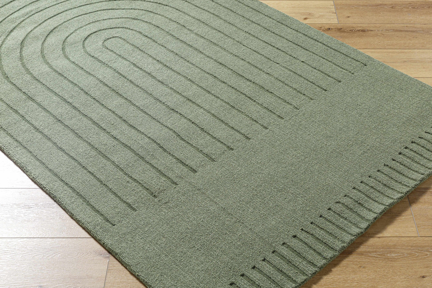 Made to Order Custom Size Arnona Green Area Rug