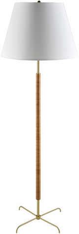 Vigonzone Metallic Brass Contemporary Floor Lamp