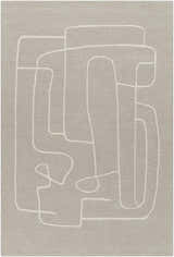 Sample Vatsa Gray Abstract Area Rug