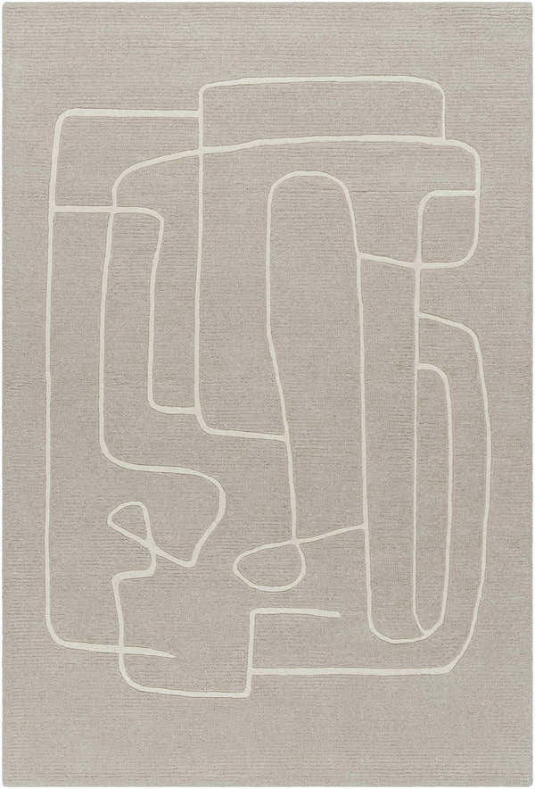 Sample Vatsa Gray Abstract Area Rug