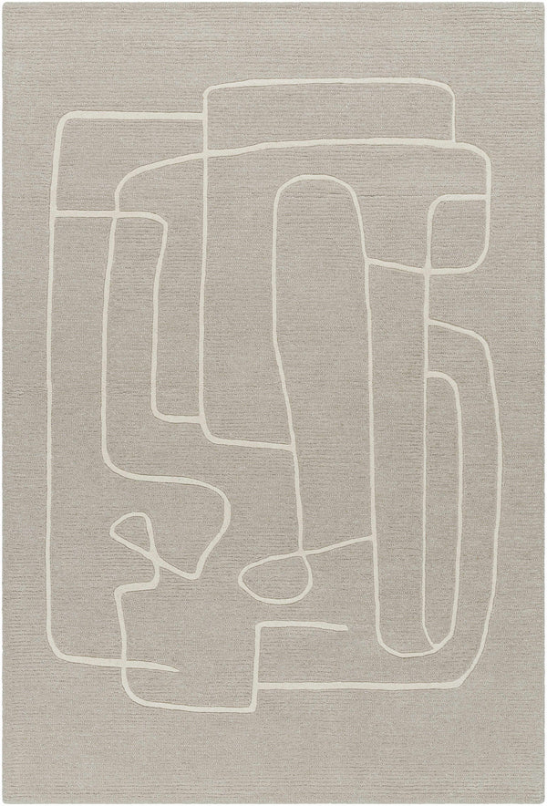 Sample Vatsa Gray Abstract Area Rug