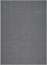 Close-up of the Veras Charcoal Area Rug with a woven texture and subtle geometric pattern in shades of gray. Design-Rectangle-537