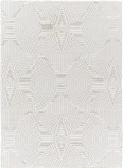 Aucoin Cream Rainbow Washable Area Rug