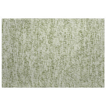 Close-up of the Dalyn Luxury Voyage VY2 Celery Washable Area Rug, featuring a textured celery and cream pattern.