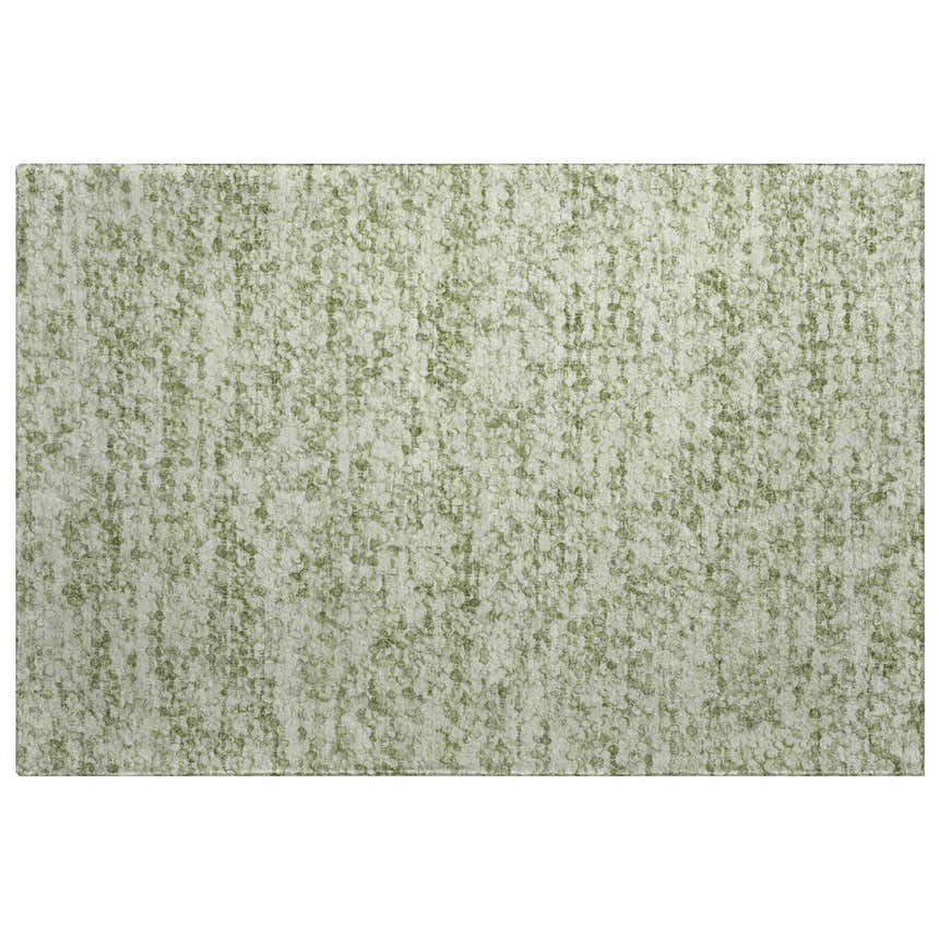 Close-up of the Dalyn Luxury Voyage VY2 Celery Washable Area Rug, featuring a textured celery and cream pattern.