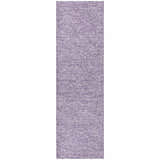 Close-up of the textured Dalyn Luxury Voyage VY2 Lavender Washable Area Rug. Purple farmhouse-style runner.