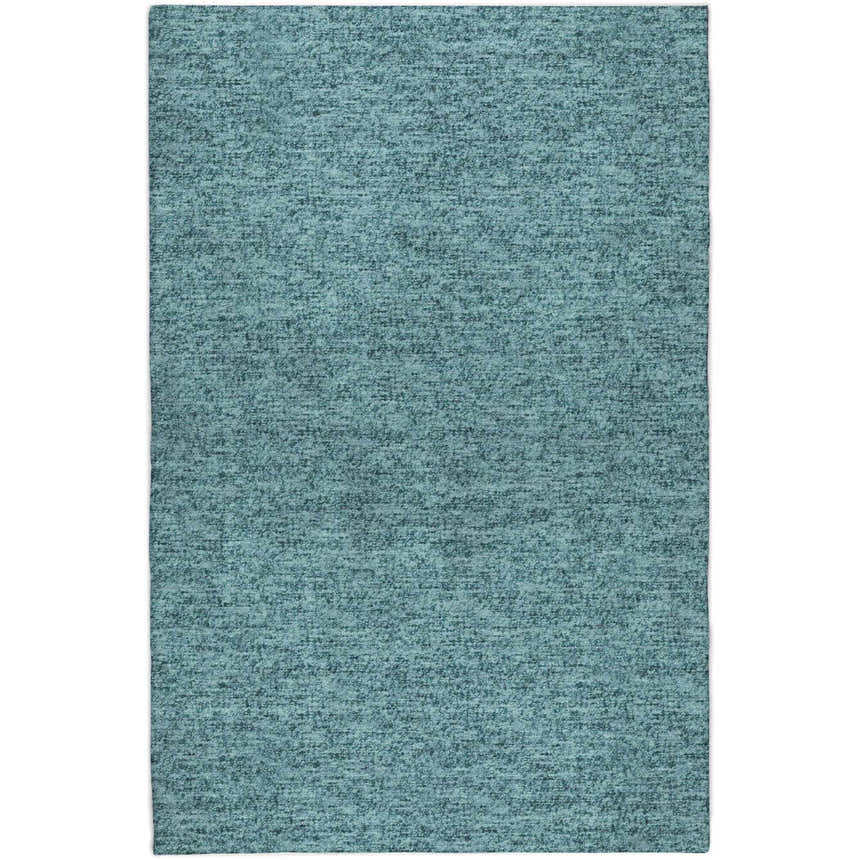 Close-up of the teal Dalyn Luxury Voyage VY2 Washable Area Rug, showing its subtle texture and color variations.
