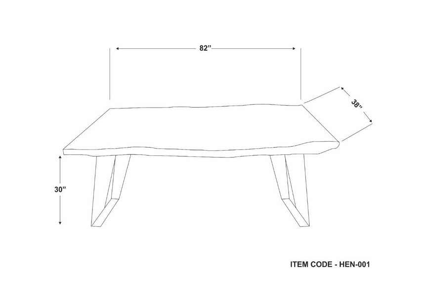 Valdeolmos Natural Wood Dining Table - Clearance