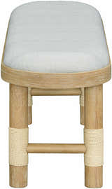 Becki Owens x Livabliss Esmarca Bench with Plaid Upholstery