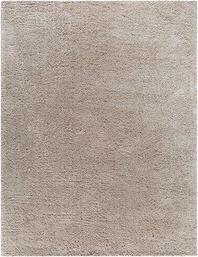 Tingly Solid Beige Shag Rug