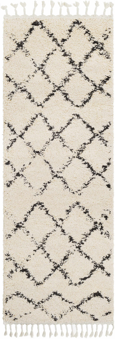 Wallagrass Beige Trellis Tassel Shag - Clearance