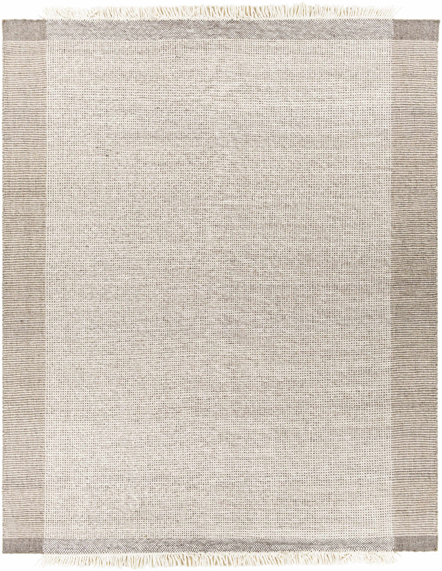 Made to Order Custom Size Joelle Beige Grid Wool Rug