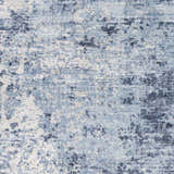 Sample Wardle Abstract Blue/White Viscose Rug - Clearance