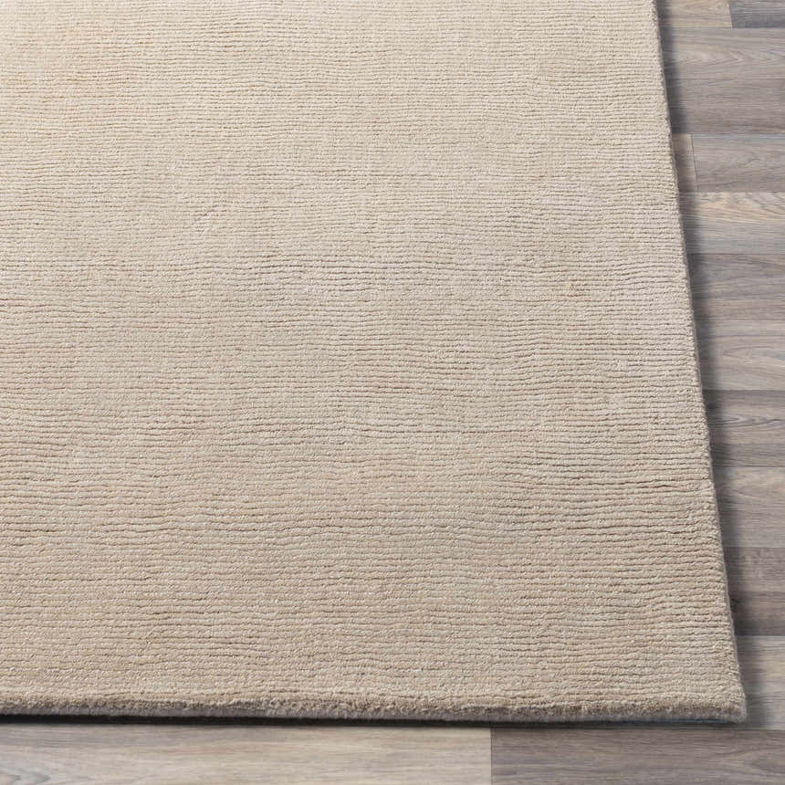 Made to Order Custom Size Brockton Solid Wool Tan Area Rug