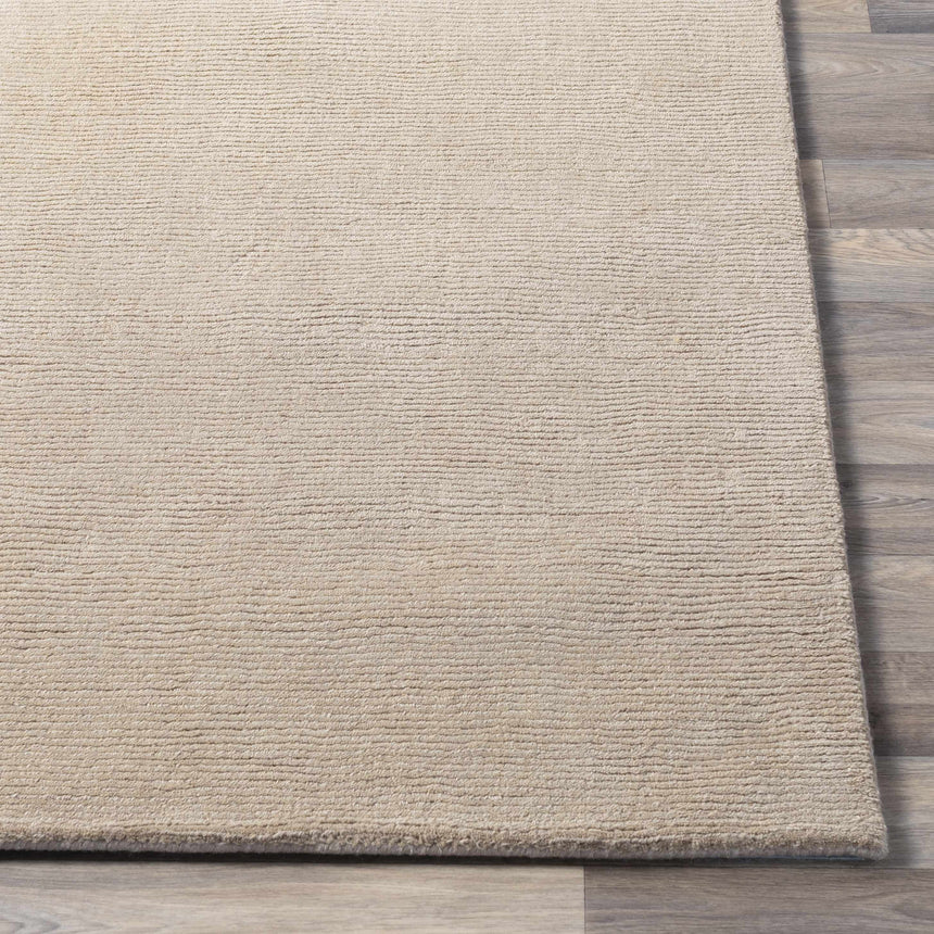 Made to Order Custom Size Brockton Solid Wool Tan Area Rug