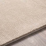 Made to Order Custom Size Brockton Solid Wool Tan Area Rug