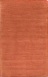Made to Order Custom Size Brockton Solid Wool Orange Area Rug