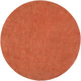 Made to Order Custom Size Brockton Solid Wool Orange Area Rug