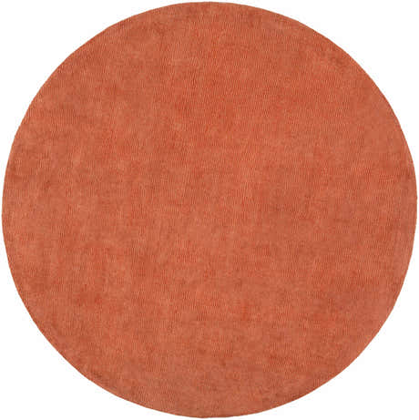 Made to Order Custom Size Brockton Solid Wool Orange Area Rug