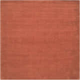 Made to Order Custom Size Brockton Solid Wool Orange Area Rug
