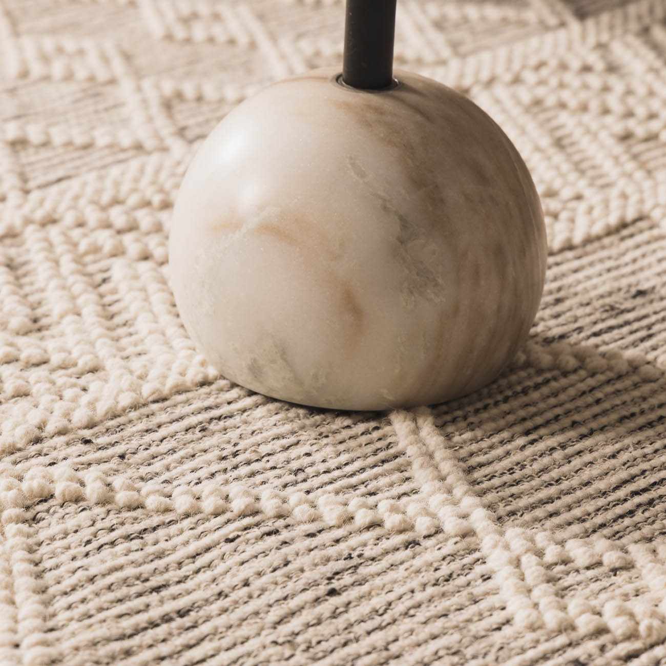 Whittington Wool Area Rug placed in a styled room setting, harmonizing with surrounding room decor. Transitional,Bohemian Area Rug Backing  