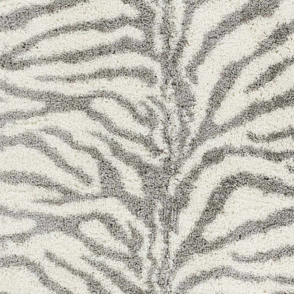 Sample Gray Wollstonecraft Zebra Print Area Rug - Clearance
