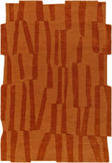 Made to Order Custom Size Yonah Orange Abstract Area Rug